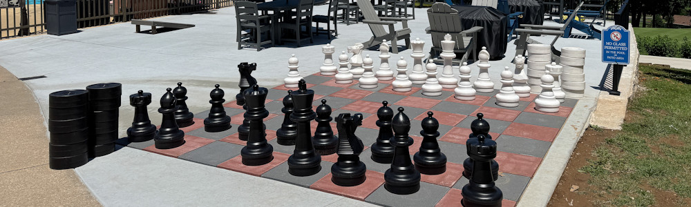 Play checkers, chess or cornhole. Chat around fire pits near the Pointe Royale Branson pools