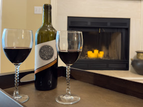 Relax in the living room of the Pointe Royale Branson condo.